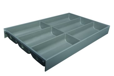 AMBIA-LINE лоток для столовых приборов для LEGRABOX стандартный ящик, 6 лотков для столовых приборов, НД=500 мм, ширина=300 мм, серый орион