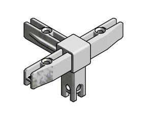 Крепежный уголок SMARTCUBE 4-сторонний, горизонтальный, черный