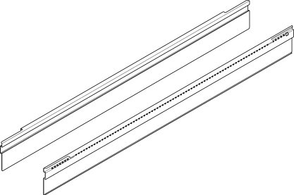 TANDEMBOX intivo, профиль приема для поперечного разделителя 500мм, бел.