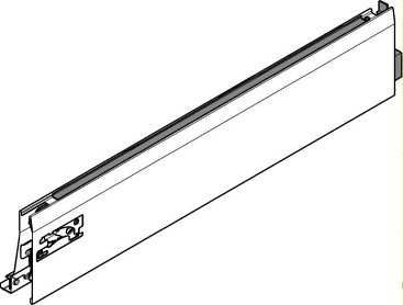 TANDEMBOX intivo, царга L 101/350мм, черная, прав.