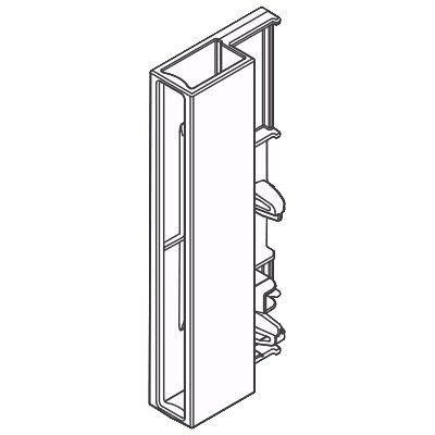 TANDEMBOX antaro, задний держатель стеклянной вставки д/высоты D (224мм), бел., лев.