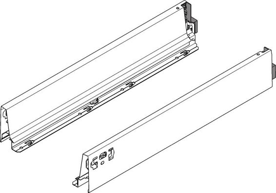 TANDEMBOX antaro, царги M 83/400 мм, нержавеющая сталь, комплект