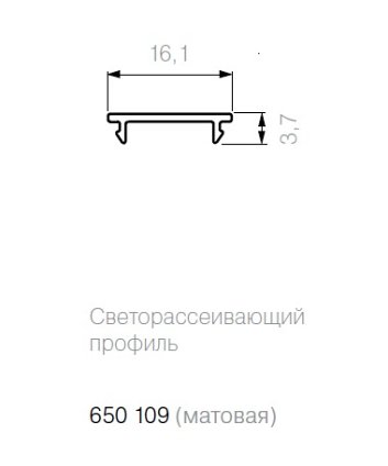 Светорассеивающий профиль-заглушка для LED-подсветки, матовый, 5 м.