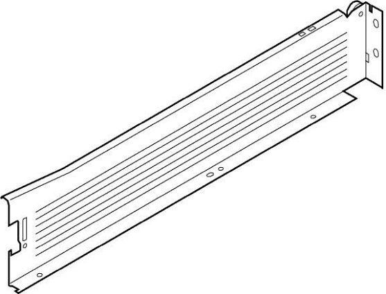 METABOX, Царга М, 86/450 мм, 25 кг, серая, лев.