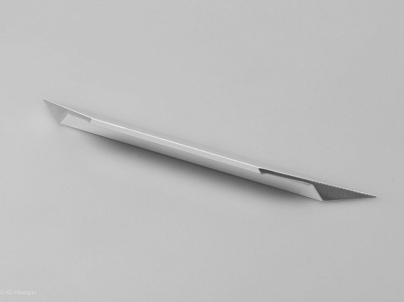 3662 мебельная ручка-профиль 128 мм анодированный алюминий  глянцевый