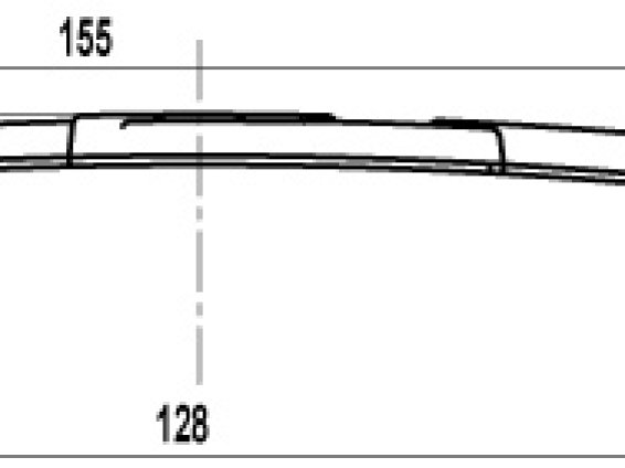 FS189 мебельная ручка-скоба 128 мм хром глянцевый