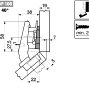 Комплект петли №108 CLIP top BLUMOTION, для угла +40гр, полунакладная, саморез