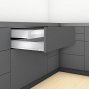 Внутренний ящик LEGRABOX pure TIP-ON BLUMOTION (высота M 90,5, глубина 450 мм, до 40 кг), под вставку, терра-черный